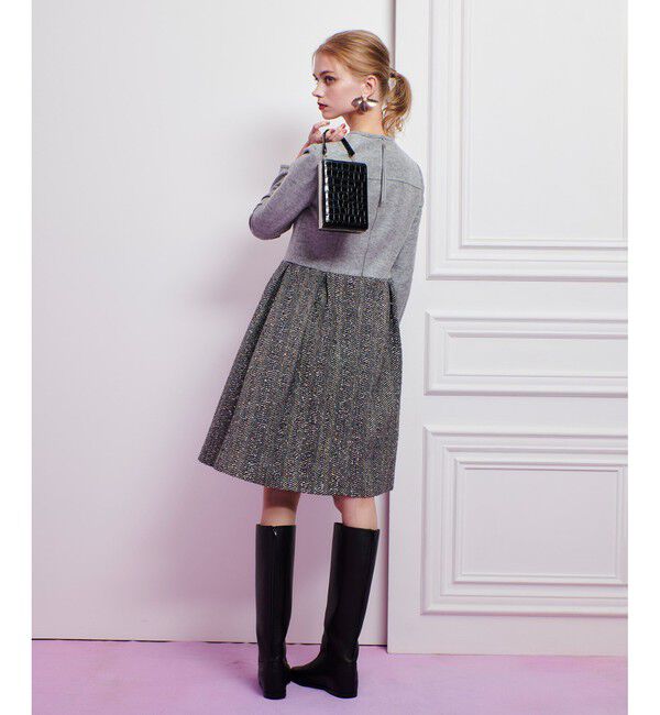 LOULOU WILLOUGHBY「【LOULOU WILLOUGHBY】LINTONラメツイードワンピース」|ワンピース|