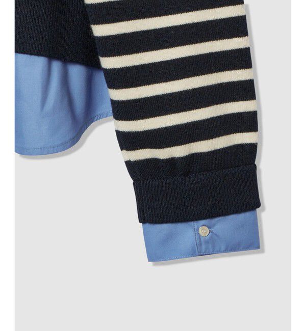 allureville「フェイクレイヤードスキッパープルオーバー」|ニット・セーター|