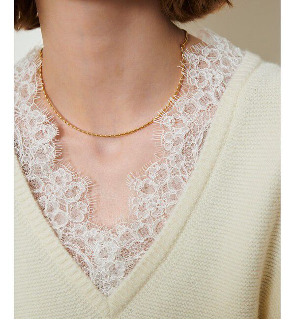 allureville「レースドッキングプルオーバー」|ニット・セーター|