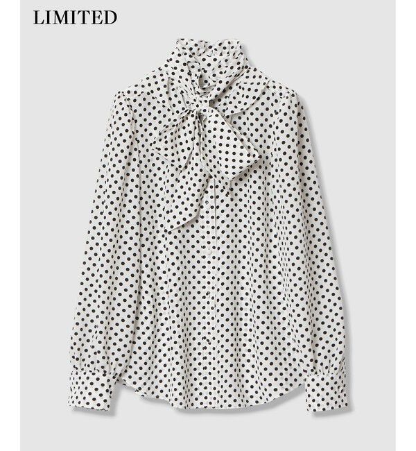 LOULOU WILLOUGHBY「◇【LOULOU WILLOUGHBY】デシンドットフリルボウタイブラウス」|シャツ・ブラウス|