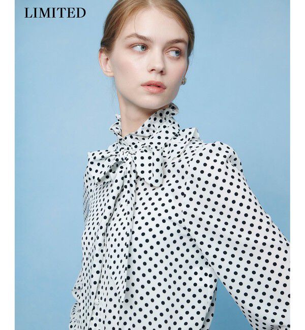 LOULOU WILLOUGHBY「◇【LOULOU WILLOUGHBY】デシンドットフリルボウタイブラウス」|シャツ・ブラウス|