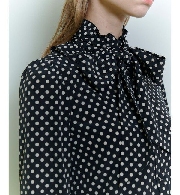 LOULOU WILLOUGHBY「◇【LOULOU WILLOUGHBY】デシンドットフリルボウタイブラウス」|シャツ・ブラウス|