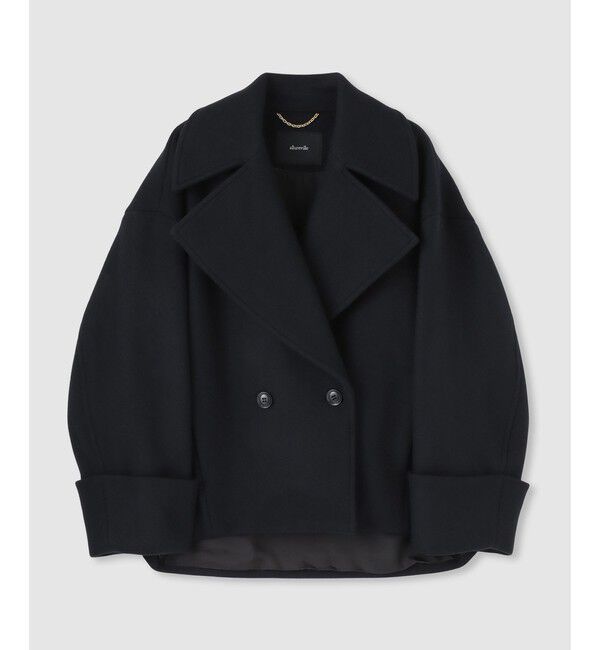 allureville「メルトンコクーンミドルコート」|ダッフルコート|