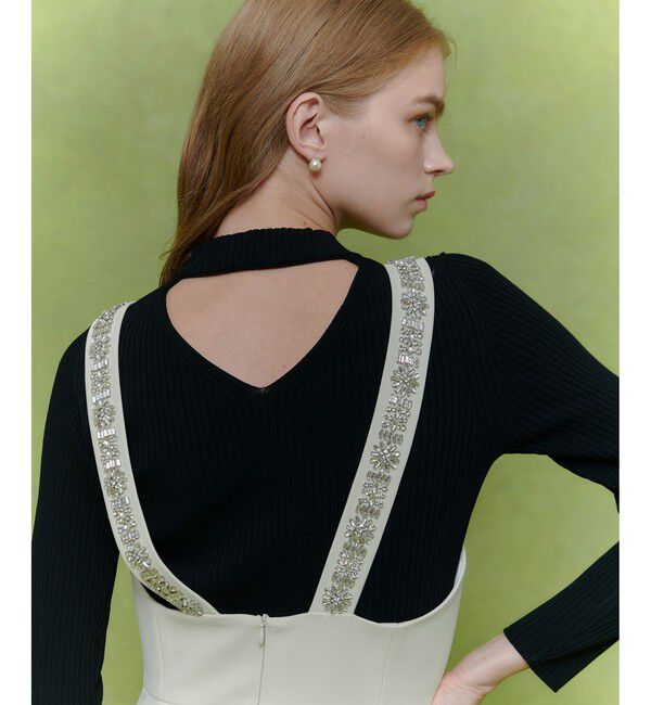 LOULOU WILLOUGHBY「【LOULOU WILLOUGHBY】ビジュージャンパースカート」|ワンピース|