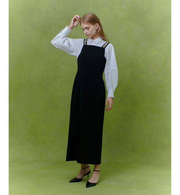 LOULOU WILLOUGHBY「【LOULOU WILLOUGHBY】ビジュージャンパースカート」|ワンピース|