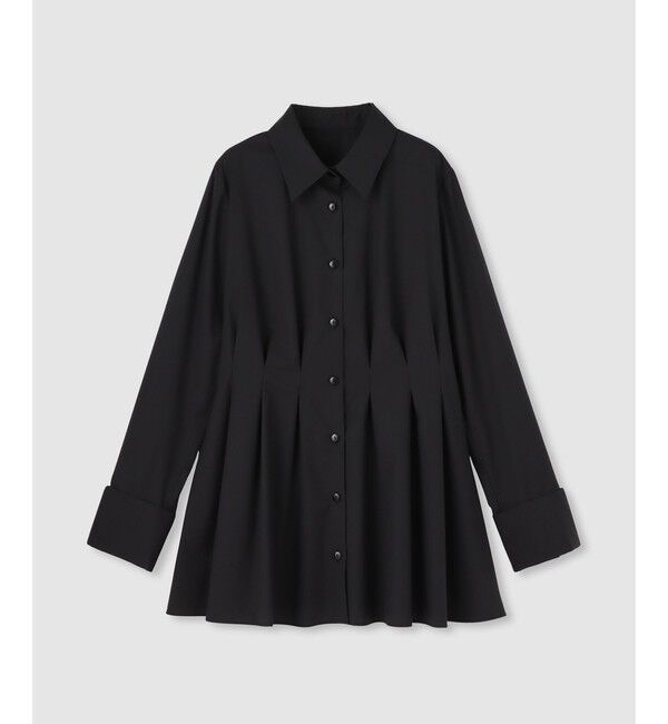 LOULOU WILLOUGHBY「【LOULOU WILLOUGHBY】タックシェイプシャツ」|シャツ・ブラウス|ブラック