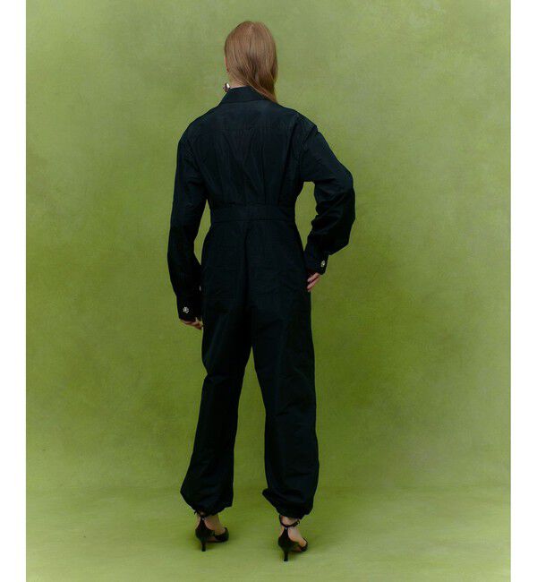 LOULOU WILLOUGHBY「【LOULOU WILLOUGHBY】タフタビジュー釦オールインワン」|オールインワン|