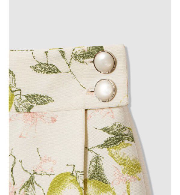 LOULOU WILLOUGHBY「【LOULOU WILLOUGHBY】RATTIレモン柄ラップミニスカート」|スカート|