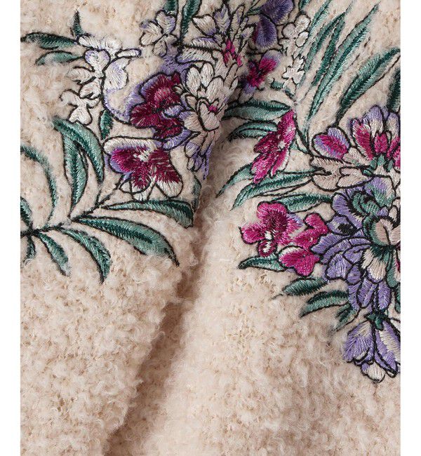 LOULOU WILLOUGHBY「【LOULOU WILLOUGHBY】フラワーズエンブロイダリーカーディガン」|カーディガン|