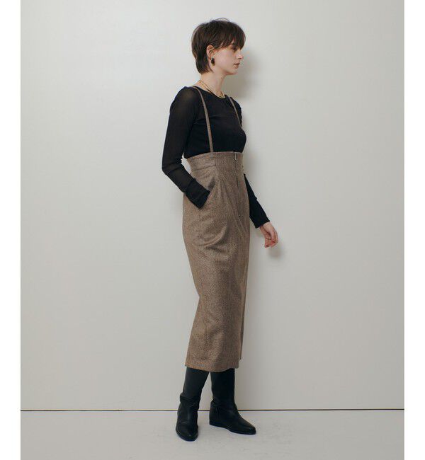 allureville「シックツィードツイルサロペスカート」|スカート|