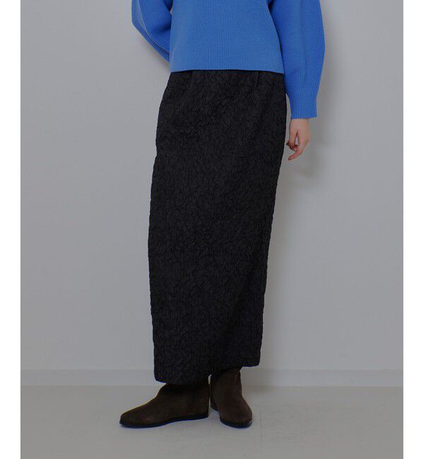 allureville「フクレジャガードペグトップスカート」|スカート|ブラック