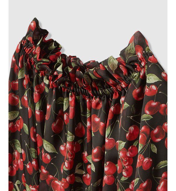 LOULOU WILLOUGHBY「【LOULOU WILLOUGHBY】LISAチェリープリントオフショルブラウス」|シャツ・ブラウス|