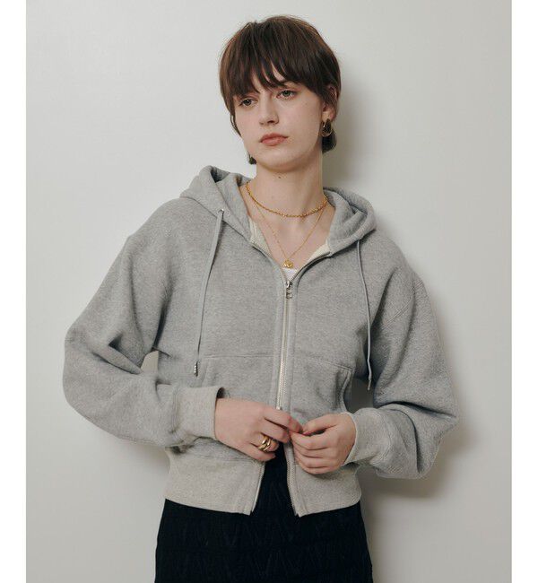 allureville「裏毛ジップアップパーカー」|パーカー|グレー