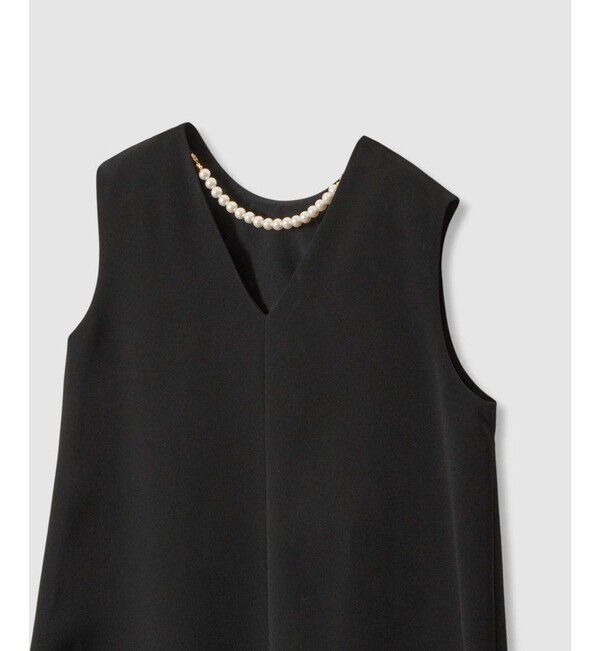 LOULOU WILLOUGHBY「【LOULOU WILLOUGHBY】パールネックレス付きフリルブラウス」|シャツ・ブラウス|