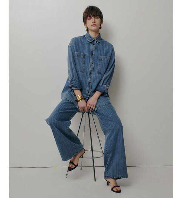 allureville「【ATELIER Line】デニムビッグポケットシャツ」|シャツ・ブラウス|