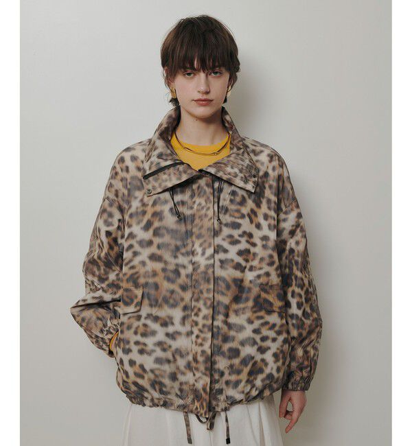 allureville「【ATELIER Line】レオパプリントスタンドカラーブルゾン」|ブルゾン・スタジャン|