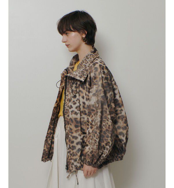 allureville「【ATELIER Line】レオパプリントスタンドカラーブルゾン」|ブルゾン・スタジャン|