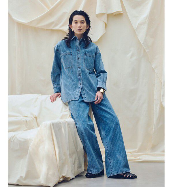 allureville「【ATELIER Line】デニムバギーパンツ」|デニム|