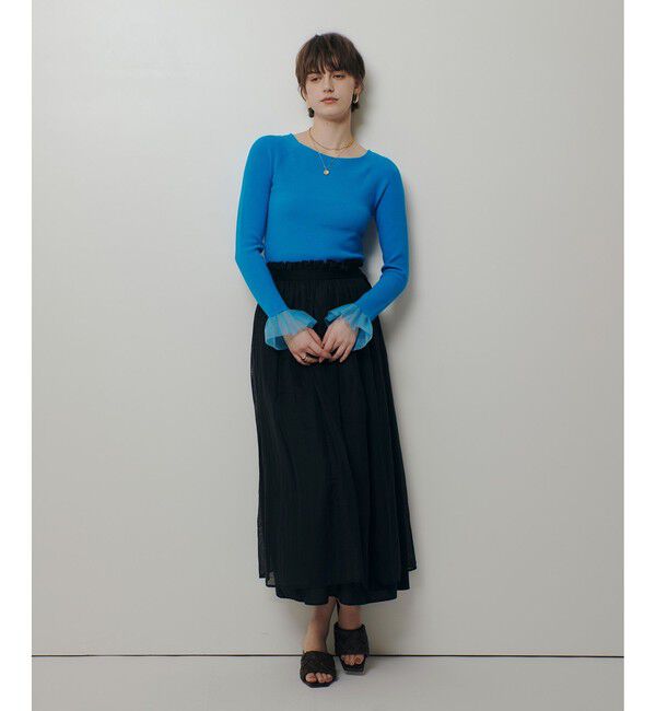 allureville「2WAYネックフリルカフプルオーバー」|ニット・セーター|