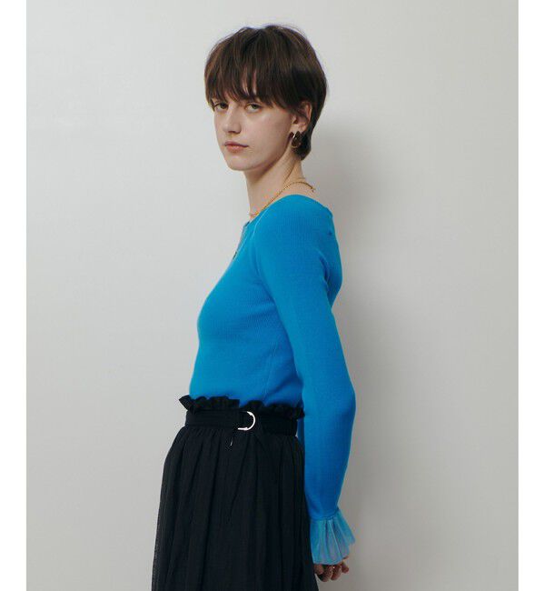 allureville「2WAYネックフリルカフプルオーバー」|ニット・セーター|