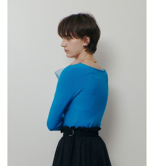 allureville「2WAYネックフリルカフプルオーバー」|ニット・セーター|