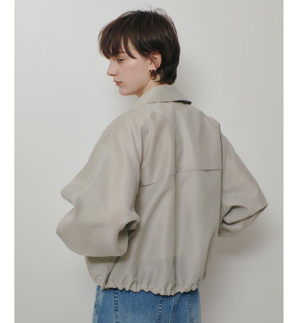 allureville「オーガンジーステンカラーブルゾン」|ブルゾン・スタジャン|