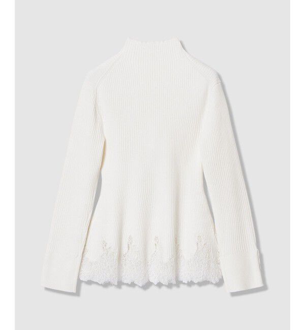 allureville「レースドッキングリブプルオーバー」|ニット・セーター|