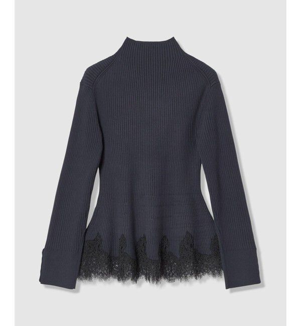 allureville「レースドッキングリブプルオーバー」|ニット・セーター|