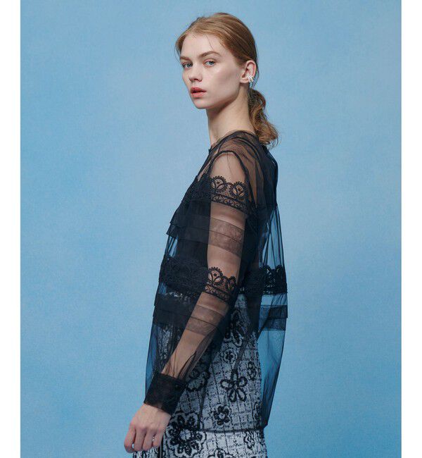 LOULOU WILLOUGHBY「【LOULOU WILLOUGHBY】チュールレースブラウス」|シャツ・ブラウス|