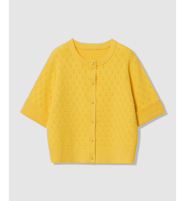 LOULOU WILLOUGHBY「【LOULOU WILLOUGHBY】アイレット半袖カーディガン」|カーディガン|
