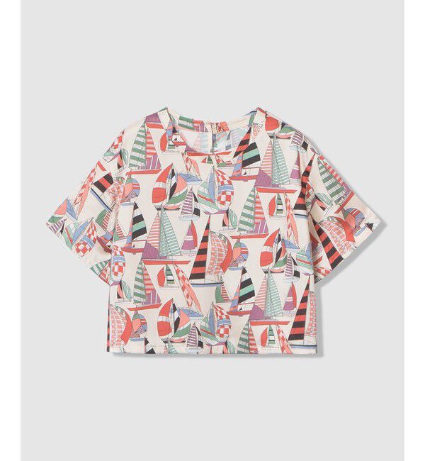 LOULOU WILLOUGHBY「【LOULOU WILLOUGHBY】RATTI マリーナプリント Ｔブラウス」|シャツ・ブラウス|