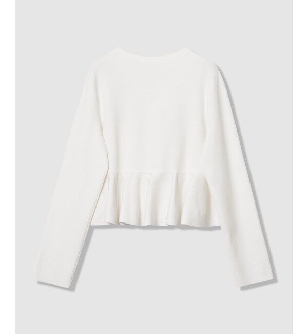 LOULOU WILLOUGHBY「【LOULOU WILLOUGHBY】レースレイヤーペプラムカーディガン」|カーディガン|