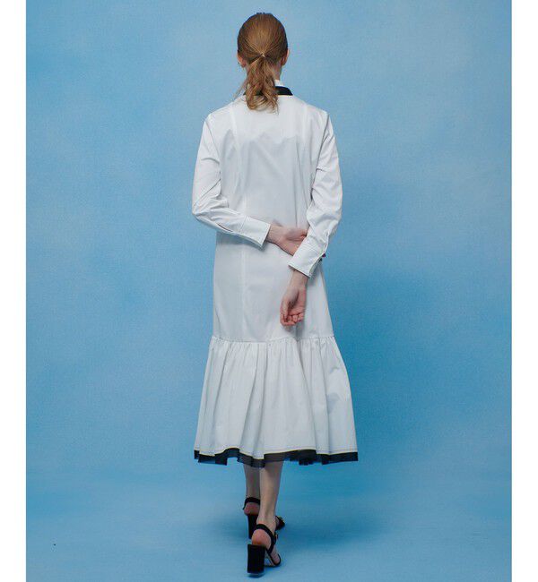 LOULOU WILLOUGHBY「【LOULOU WILLOUGHBY】メモリーツイルティアードシャツワンピース」|ワンピース|