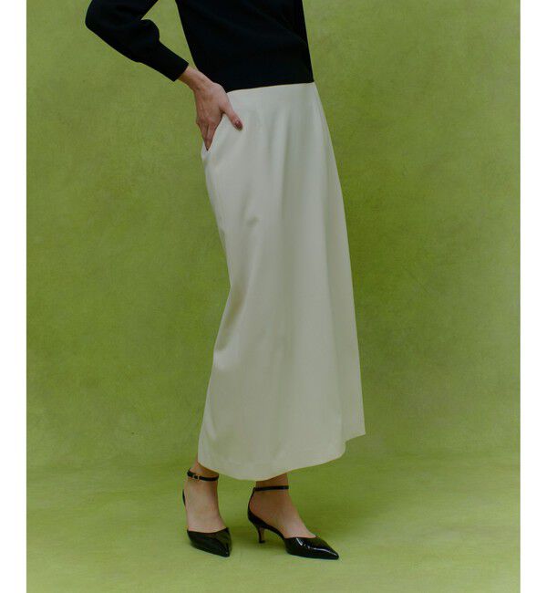 LOULOU WILLOUGHBY「【LOULOU WILLOUGHBY】ダブルクロスタイトスカート」|タイト|