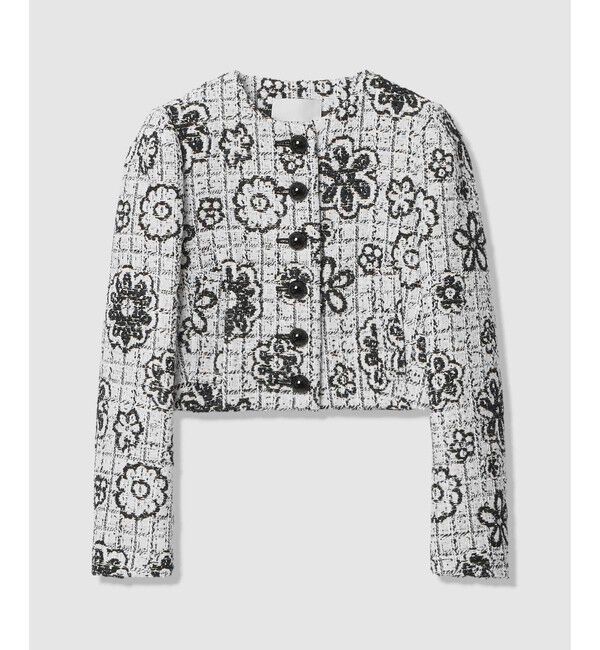 LOULOU WILLOUGHBY「【LOULOU WILLOUGHBY】MALHIA ツイードクルージャケット」|ノーカラージャケット|