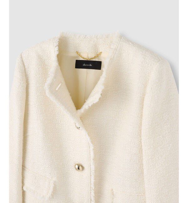 allureville「ツイードノーカラージャケット」|ノーカラージャケット|
