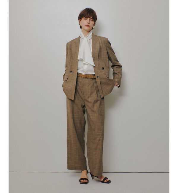 allureville「ポプリンチェックジャケット」|テーラードジャケット|