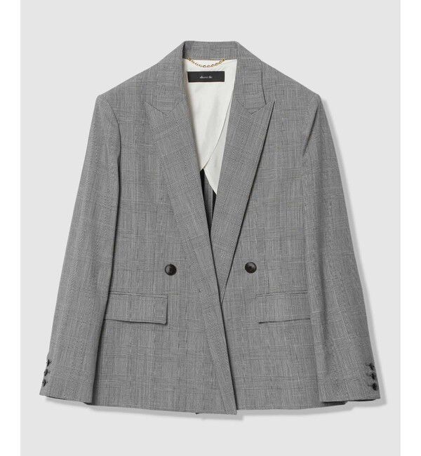 allureville「ポプリンチェックジャケット」|テーラードジャケット|