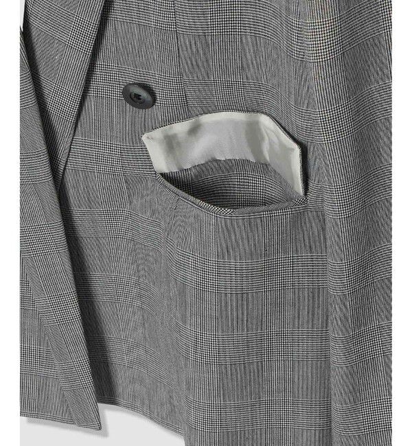 allureville「ポプリンチェックジャケット」|テーラードジャケット|