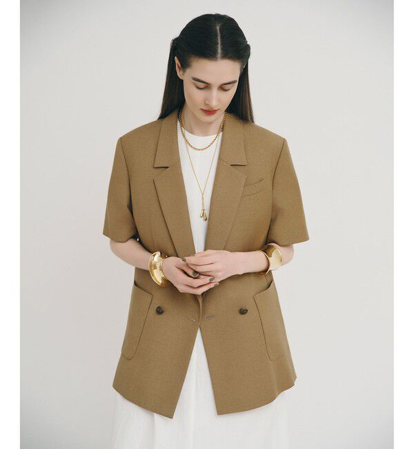 allureville「ハーフスリーブジャケット」|テーラードジャケット|