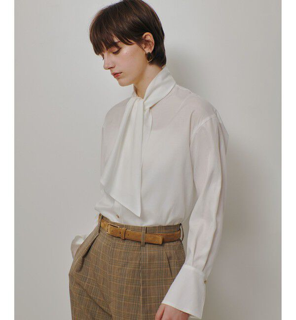 allureville「キュプラコットンビッグタイブラウス」|シャツ・ブラウス|