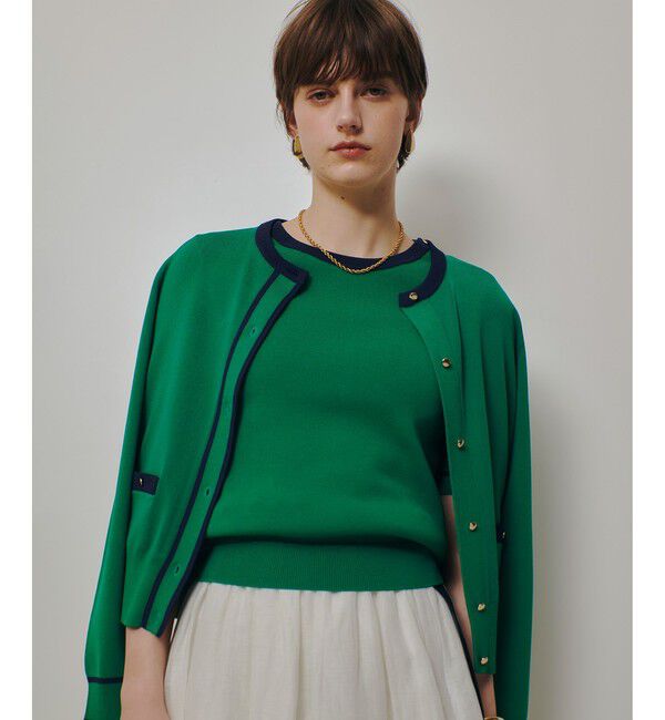 allureville「ハイショクポケットクルーカーディガン」|カーディガン|