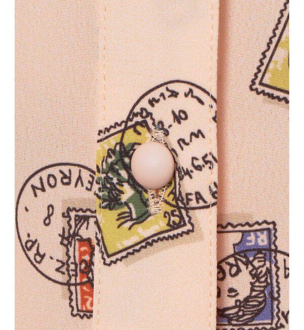 LOULOU WILLOUGHBY「【LOULOU WILLOUGHBY】レタープリントシャツブラウス」|シャツ・ブラウス|