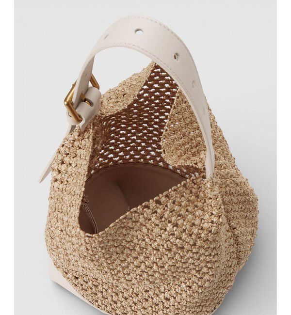 allureville「ラフィアコンビバケツバッグ」|ショルダー・メッセンジャー|