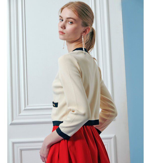 LOULOU WILLOUGHBY「◇【LOULOU WILLOUGHBY】バイカラーコンパクトカーディガン」|カーディガン|