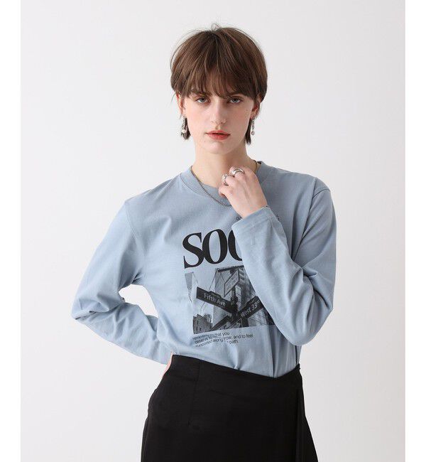 allureville「サイネージロゴロングTシャツ」|Tシャツ・カットソー|