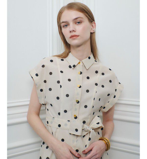 LOULOU WILLOUGHBY「◇【LOULOU WILLOUGHBY】オーガンドットワンピース」|ワンピース|