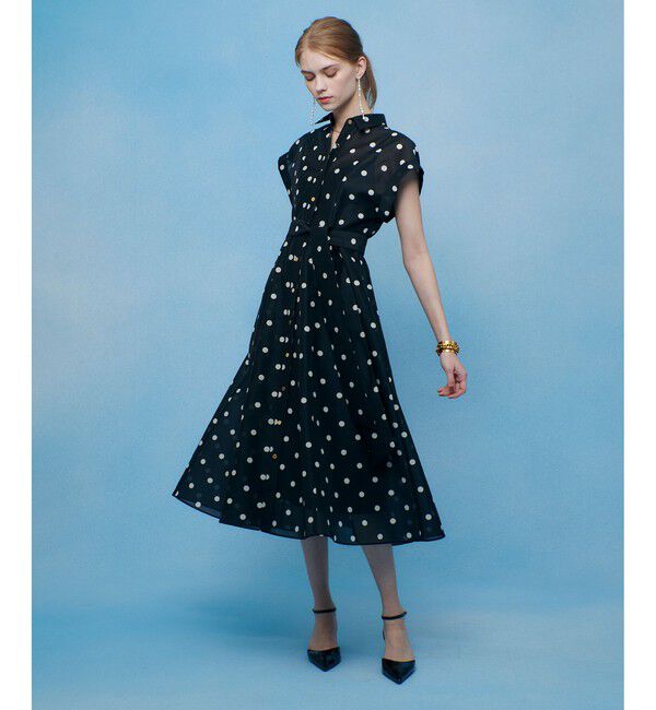 LOULOU WILLOUGHBY「◇【LOULOU WILLOUGHBY】オーガンドットワンピース」|ワンピース|