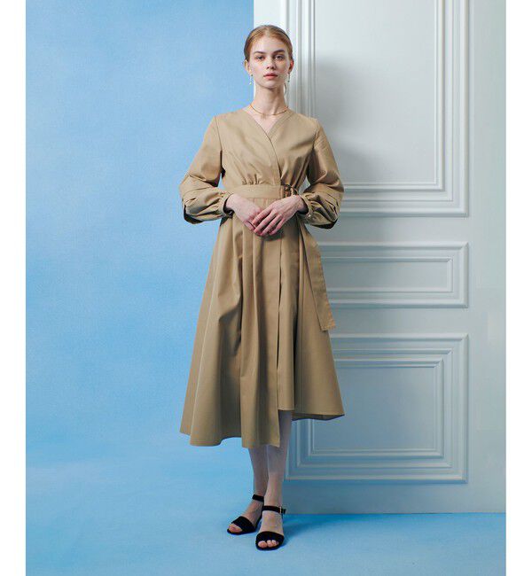 LOULOU WILLOUGHBY「【LOULOU WILLOUGHBY】バックルベルトカシュクールワンピース」|ワンピース|