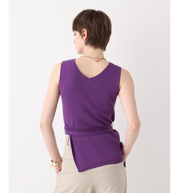 allureville「【ATELIER Line】コットンシルクリネンタンクトップ」|ニット・セーター|